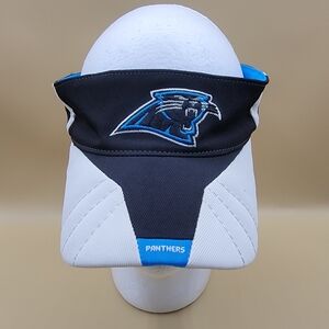 Carolina Panthers NFL Reebok Authentic Sideline Adjustable Visor Hat Black White